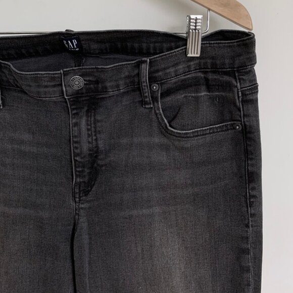 GAP Classic Straight Jeans Distressed Coal Black 33 Reg NWOT - Picture 5 of 7